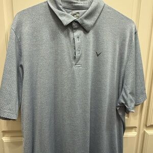 Callaway Textured Light Blue Polo Shirt